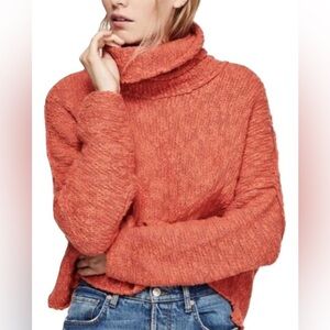 Free People Big Easy Cowl Neck Pullover (Size Small)
